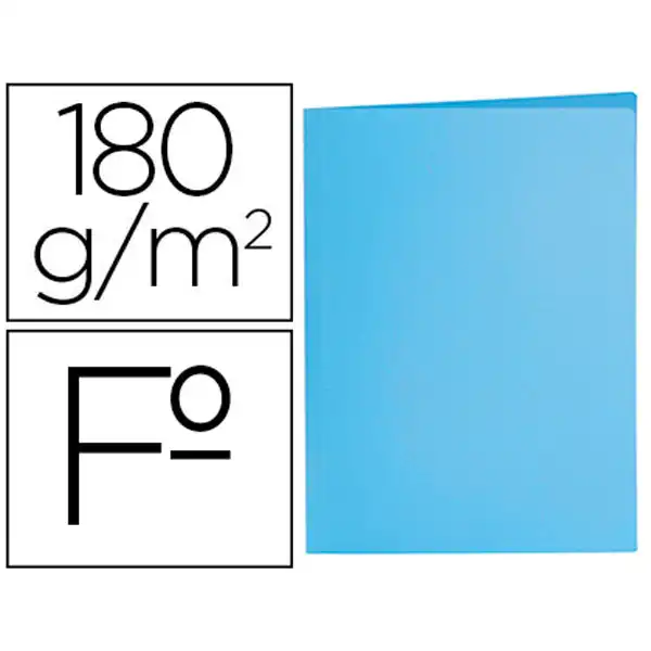 SUBCARPETA LIDERPAPEL Fº AZUL PASTEL 180G/M2 SC35 10427 SUBCARPETA LIDERPAPEL Fº AZUL PASTEL 180G/M2 SC35 10427
