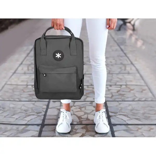 CARTERA LIDERPAPEL ANTARTIK MOCHILA 2 ASAS Y BOLSILOS EXTERIORES NEGRO 10487