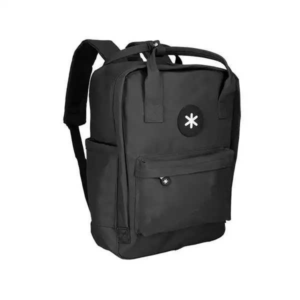 CARTERA LIDERPAPEL ANTARTIK MOCHILA 2 ASAS Y BOLSILOS EXTERIORES NEGRO 10487