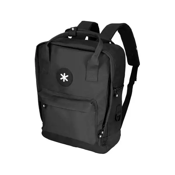 CARTERA LIDERPAPEL ANTARTIK MOCHILA 2 ASAS Y BOLSILOS EXTERIORES NEGRO 10487