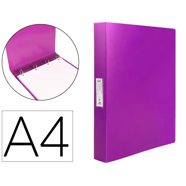 CARPETA LIDERPAPEL 4 ANILLAS 25 MM MIXTAS PP DIN A4 LAVANDA OPACO CH34 10896 CARPETA LIDERPAPEL 4 ANILLAS 25 MM MIXTAS PP DIN A4 LAVANDA OPACO CH34 10896