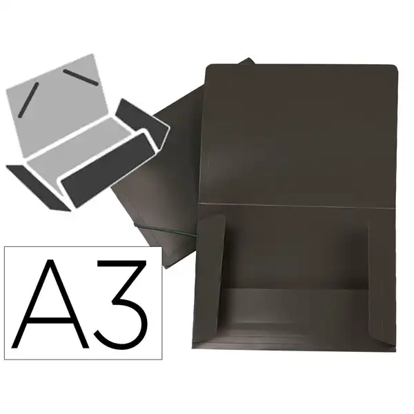 CARPETA LIDERPAPEL PORTADOCUMENTOS SOLAPAS PP DIN A3 NEGRO OPACO LOMO FLEXIBLE SS45 10899 CARPETA LIDERPAPEL PORTADOCUMENTOS SOLAPAS PP DIN A3 NEGRO OPACO LOMO FLEXIBLE SS45 10899