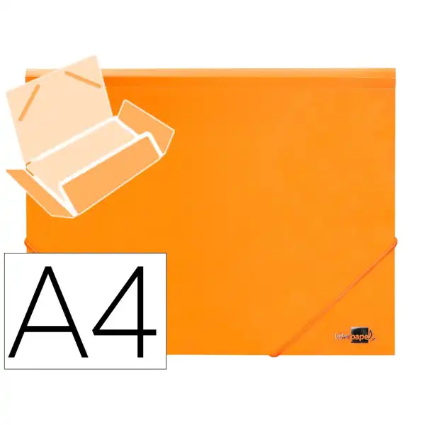 CARPETA LIDERPAPEL GOMAS SOLAPAS PP DIN A4 NARANJA FLUOR OPACO GC15 10904 CARPETA LIDERPAPEL GOMAS SOLAPAS PP DIN A4 NARANJA FLUOR OPACO GC15 10904