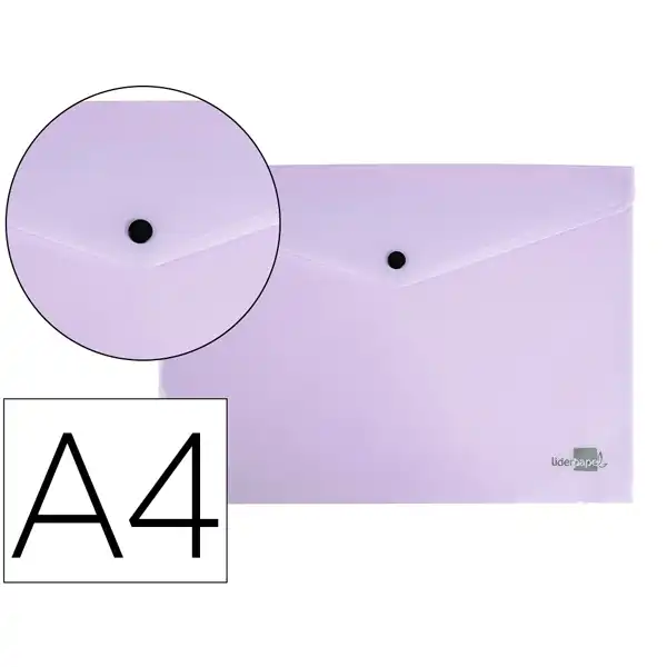 CARPETA LIDERPAPEL DOSSIER BROCHE PP DIN A4 LAVANDA OPACO 50 HJ DS72 11286 CARPETA LIDERPAPEL DOSSIER BROCHE PP DIN A4 LAVANDA OPACO 50 HJ DS72 11286
