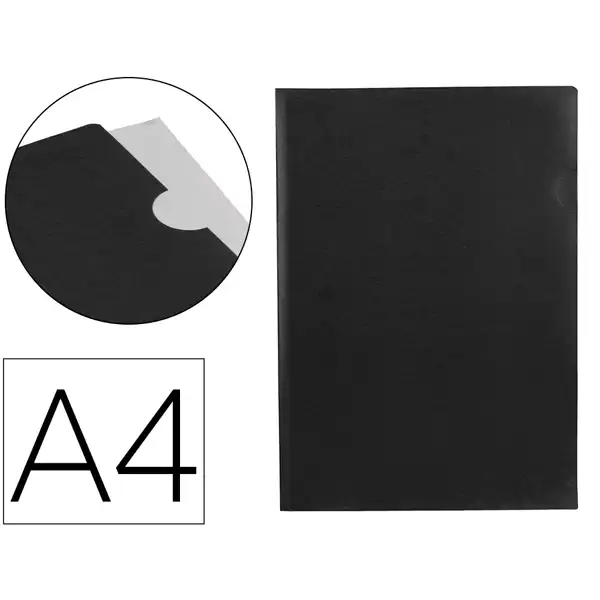 CARPETA LIDERPAPEL DOSSIER UÑERO PP DIN A4 NEGRO OPACO 20 HJ BL18 11308 CARPETA LIDERPAPEL DOSSIER UÑERO PP DIN A4 NEGRO OPACO 20 HJ BL18 11308