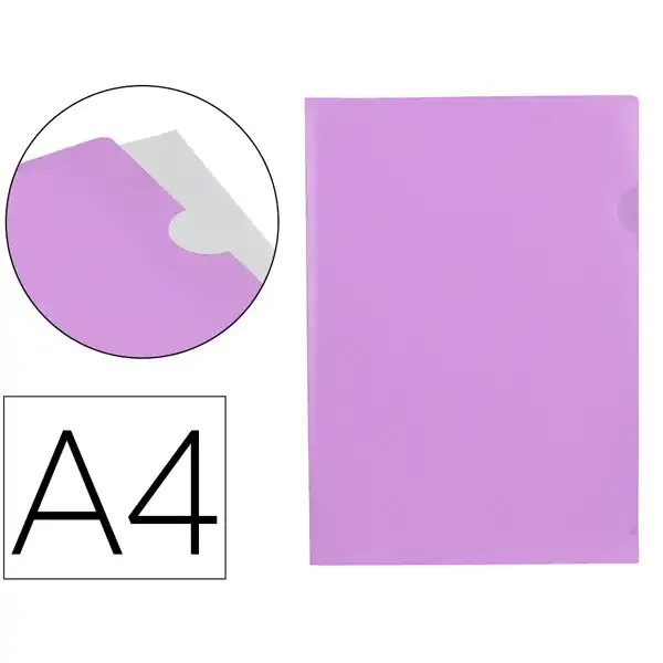CARPETA LIDERPAPEL DOSSIER UÑERO PP DIN A4 LAVANDA OPACO 20 HJ BL21 11337 CARPETA LIDERPAPEL DOSSIER UÑERO PP DIN A4 LAVANDA OPACO 20 HJ BL21 11337