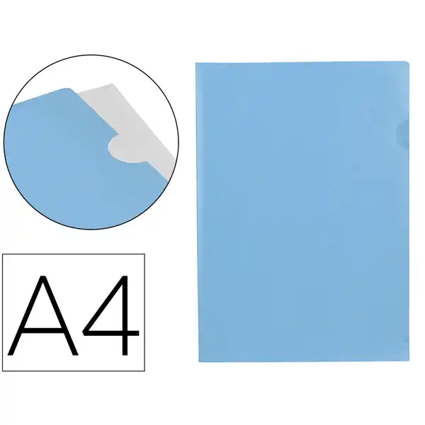 CARPETA LIDERPAPEL DOSSIER UÑERO PP DIN A4 CELESTE OPACO 20 HJ BL22 11338 CARPETA LIDERPAPEL DOSSIER UÑERO PP DIN A4 CELESTE OPACO 20 HJ BL22 11338
