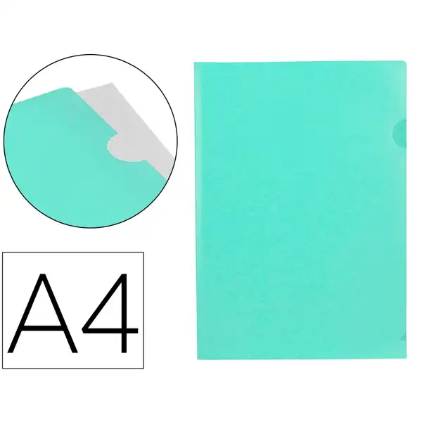 CARPETA LIDERPAPEL DOSSIER UÑERO PP DIN A4 VERDE MANZANA OPACO 20 HJ BL23 11339 CARPETA LIDERPAPEL DOSSIER UÑERO PP DIN A4 VERDE MANZANA OPACO 20 HJ BL23 11339