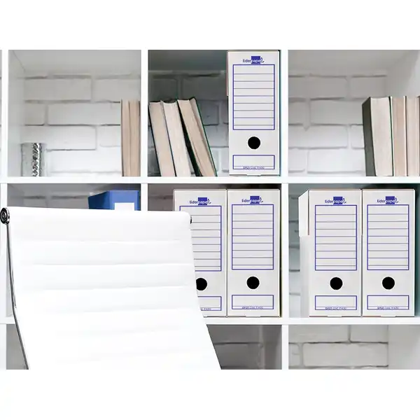 CAJA DE ARCHIVO DEFINITIVO Fº ECOUSE LIDERPAPEL 367X251X100MM DF21 11430