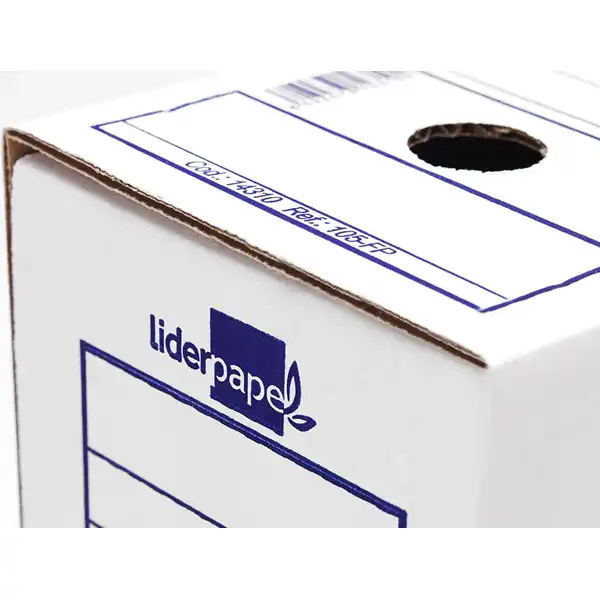 CAJA DE ARCHIVO DEFINITIVO Fº ECOUSE LIDERPAPEL 367X251X100MM DF21 11430