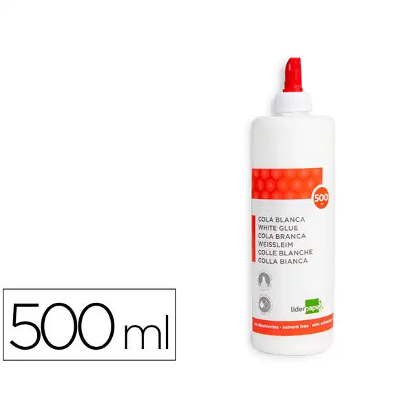 PEGAMENTO COLA BLANCA LAVABLE LIDERPAPEL BOTE DE 500 ML PG13 11449 PEGAMENTO COLA BLANCA LAVABLE LIDERPAPEL BOTE DE 500 ML PG13 11449