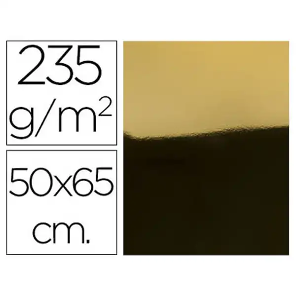 CARTULINA LIDERPAPEL 50X65 CM 235G/M2 METALIZADA ORO CM02 14509 CARTULINA LIDERPAPEL 50X65 CM 235G/M2 METALIZADA ORO CM02 14509