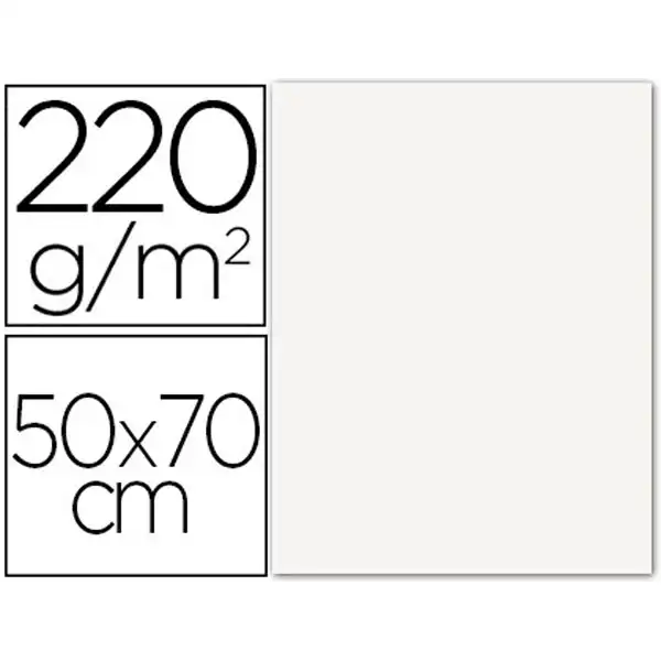 CARTULINA LISA/RUGOSA 2 TEXTURAS 50X70 CM 220G/M2 BLANCO F42450700 150445 CARTULINA LISA/RUGOSA 2 TEXTURAS 50X70 CM 220G/M2 BLANCO F42450700 150445