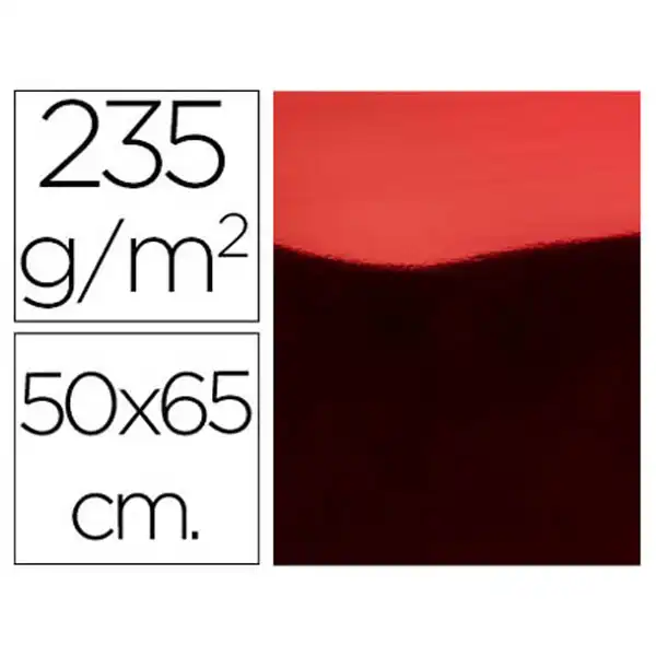 CARTULINA LIDERPAPEL 50X65 CM 235G/M2 METALIZADA ROJO CM03 15437 CARTULINA LIDERPAPEL 50X65 CM 235G/M2 METALIZADA ROJO CM03 15437