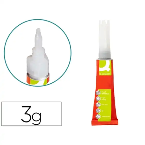 PEGAMENTO Q-CONNECT ADHESIVO INSTANTANEO FUERTE 3 GR UNIDAD KF11242 155144 PEGAMENTO Q-CONNECT ADHESIVO INSTANTANEO FUERTE 3 GR UNIDAD KF11242 155144