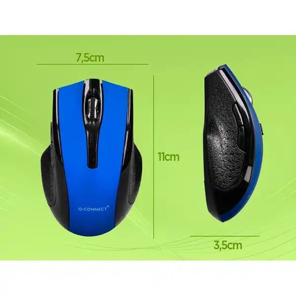 RATON OPTICO Q-CONNECT INALAMBRICO AZUL 155697 KF18069 RATON OPTICO Q-CONNECT INALAMBRICO AZUL 155697 KF18069