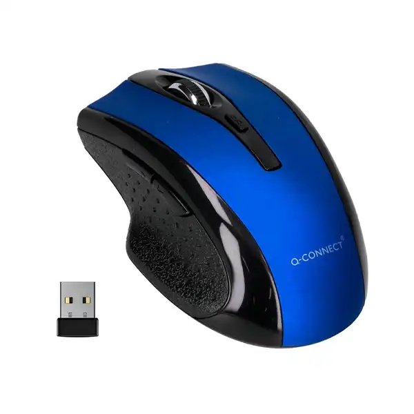 RATON OPTICO Q-CONNECT INALAMBRICO AZUL 155697 KF18069 RATON OPTICO Q-CONNECT INALAMBRICO AZUL 155697 KF18069
