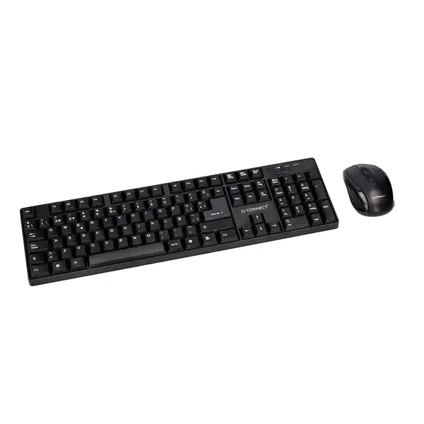SET TECLADO + RATON INALAMBRICO Q-CONNECT 2.4G NEGRO WINDOWS KF17988 155702 SET TECLADO + RATON INALAMBRICO Q-CONNECT 2.4G NEGRO WINDOWS KF17988 155702