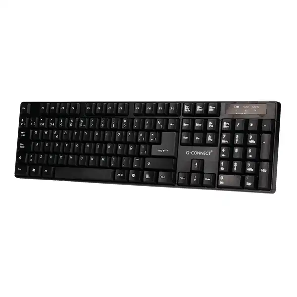 SET TECLADO + RATON INALAMBRICO Q-CONNECT 2.4G NEGRO WINDOWS KF17988 155702 SET TECLADO + RATON INALAMBRICO Q-CONNECT 2.4G NEGRO WINDOWS KF17988 155702