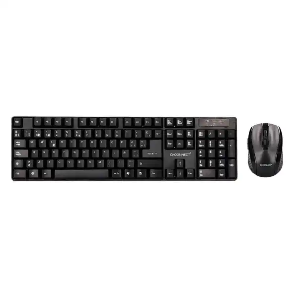 SET TECLADO + RATON INALAMBRICO Q-CONNECT 2.4G NEGRO WINDOWS KF17988 155702 SET TECLADO + RATON INALAMBRICO Q-CONNECT 2.4G NEGRO WINDOWS KF17988 155702