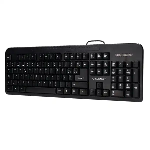 TECLADO Q-CONNECT NEGRO CON CABLE 1,5 M COMPATIBLE WINDOWS KF17989 155703 TECLADO Q-CONNECT NEGRO CON CABLE 1,5 M COMPATIBLE WINDOWS KF17989 155703