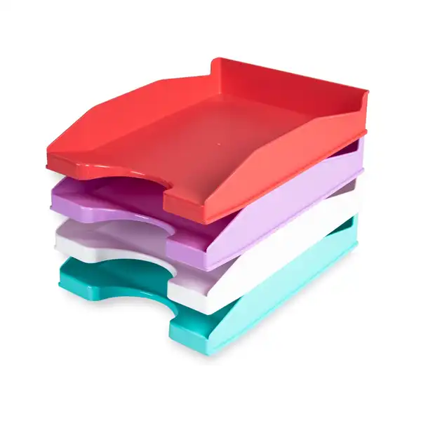 BANDEJA PLASTICO APILABLE 240X70X340 LAVANDA Q-CONNECT KF17250 156692 BANDEJA PLASTICO APILABLE 240X70X340 LAVANDA Q-CONNECT KF17250 156692