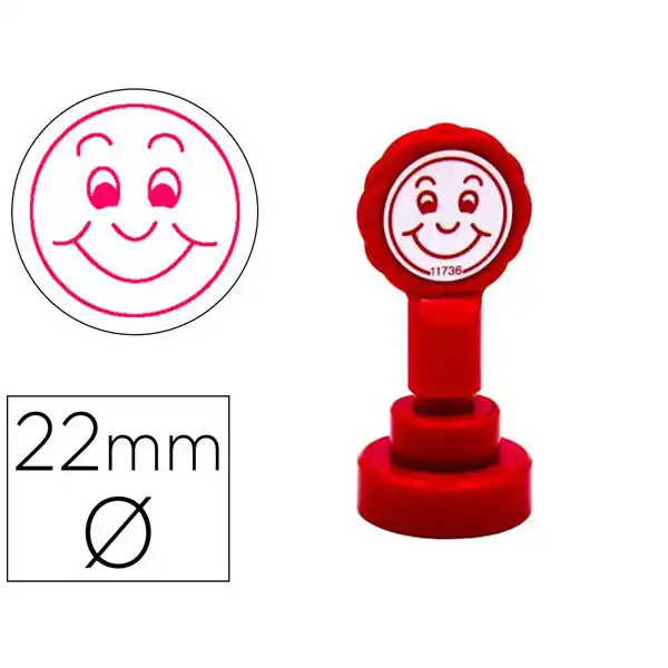 SELLO ARTLINE EMOTICONO SONRISA COLOR ROJO 22 MM DIAMETRO 11736 156727 SELLO ARTLINE EMOTICONO SONRISA COLOR ROJO 22 MM DIAMETRO 11736 156727