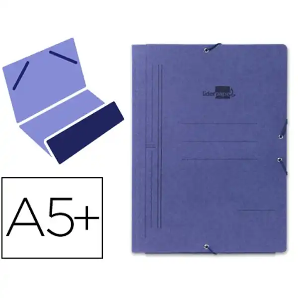 CARPETA LIDERPAPEL GOMAS CUARTO BOLSA CARTON PINTADO AZUL CG06 15798 CARPETA LIDERPAPEL GOMAS CUARTO BOLSA CARTON PINTADO AZUL CG06 15798