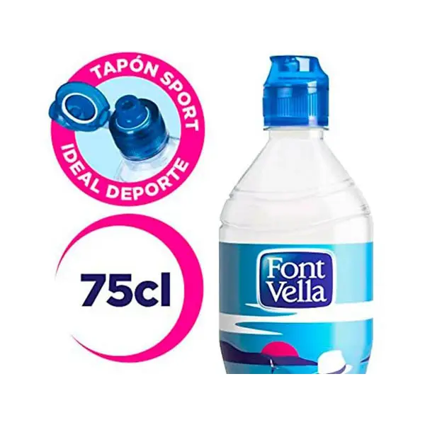 AGUA MINERAL NATURAL FONT VELLA BOTELLA 0,75 LT 158852 159960 AGUA MINERAL NATURAL FONT VELLA BOTELLA 0,75 LT 158852 159960
