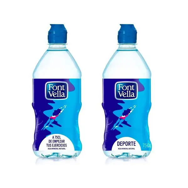 AGUA MINERAL NATURAL FONT VELLA BOTELLA 0,75 LT 158852 159960 AGUA MINERAL NATURAL FONT VELLA BOTELLA 0,75 LT 158852 159960