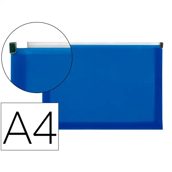 CARPETA DOSSIER LIDERPAPEL A4 CIERRE DE CREMALLERA AZUL TRANSLUCIDO CH79 160051 CARPETA DOSSIER LIDERPAPEL A4 CIERRE DE CREMALLERA AZUL TRANSLUCIDO CH79 160051