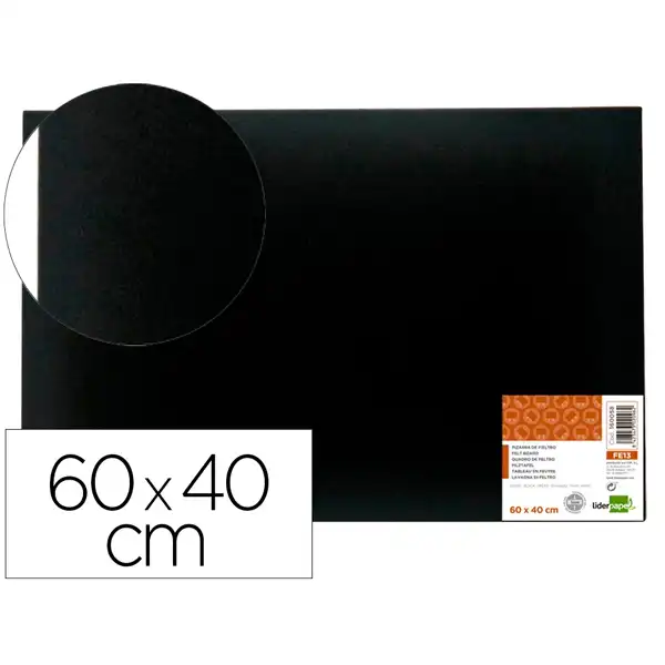TABLERO ANUNCIOS TAPIZADO FIELTRO NEGRO 40X60 LIDERPAPEL FE13 160058 TABLERO ANUNCIOS TAPIZADO FIELTRO NEGRO 40X60 LIDERPAPEL FE13 160058