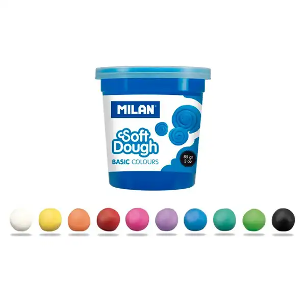 PASTA MILAN PARA MODELAR SOFT DOUGH BASIC 85GR 10 BOTES COLORES SURTIDOS 160416 913510B PASTA MILAN PARA MODELAR SOFT DOUGH BASIC 85GR 10 BOTES COLORES SURTIDOS 160416 913510B