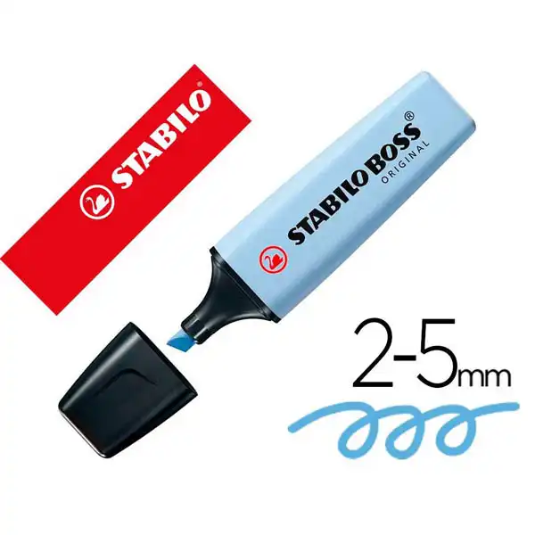 MARCADOR STABILO BOSS FLUORESCENTE PASTEL AZUL NUBLADO (70/111) 161916 MARCADOR STABILO BOSS FLUORESCENTE PASTEL AZUL NUBLADO (70/111) 161916