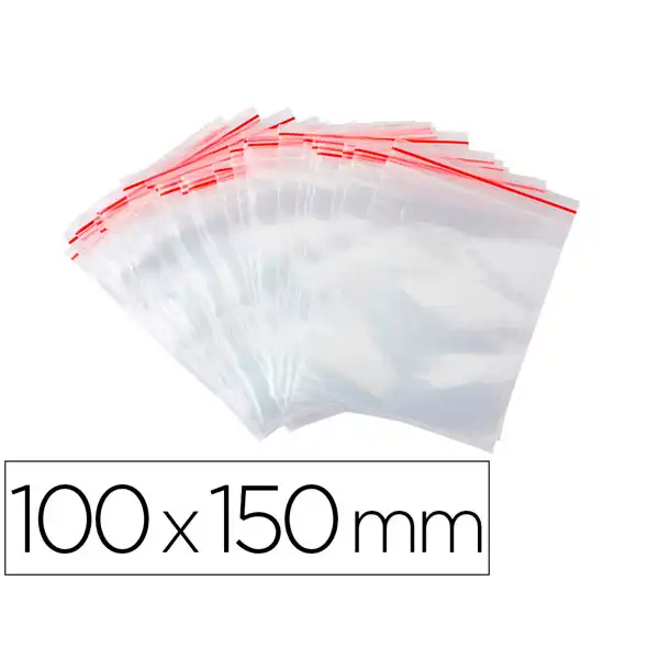 BOLSA PLASTICO AUTOCIERRE Q-CONNECT 100X150 MM PAQ. DE 100 UDS KF11353 162880 BOLSA PLASTICO AUTOCIERRE Q-CONNECT 100X150 MM PAQ. DE 100 UDS KF11353 162880