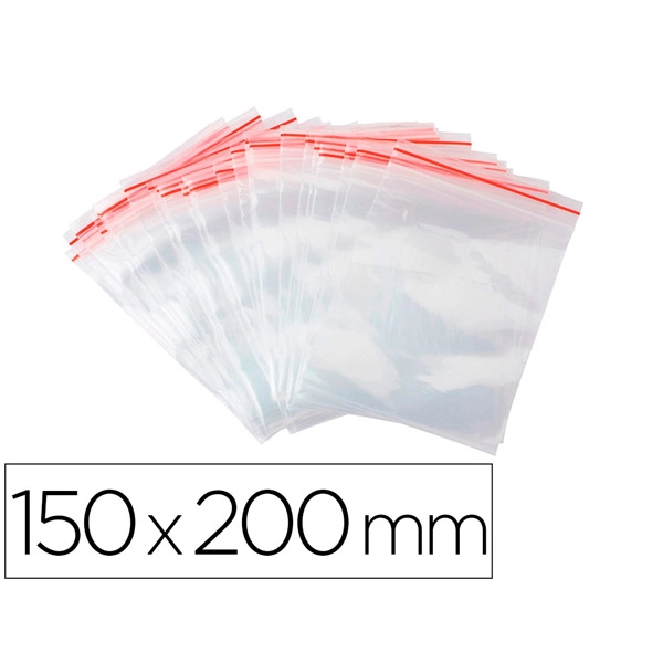 BOLSA PLASTICO AUTOCIERRE Q-CONNECT 150X200 MM PAQ. DE 100 UDS KF11356 162882 BOLSA PLASTICO AUTOCIERRE Q-CONNECT 150X200 MM PAQ. DE 100 UDS KF11356 162882