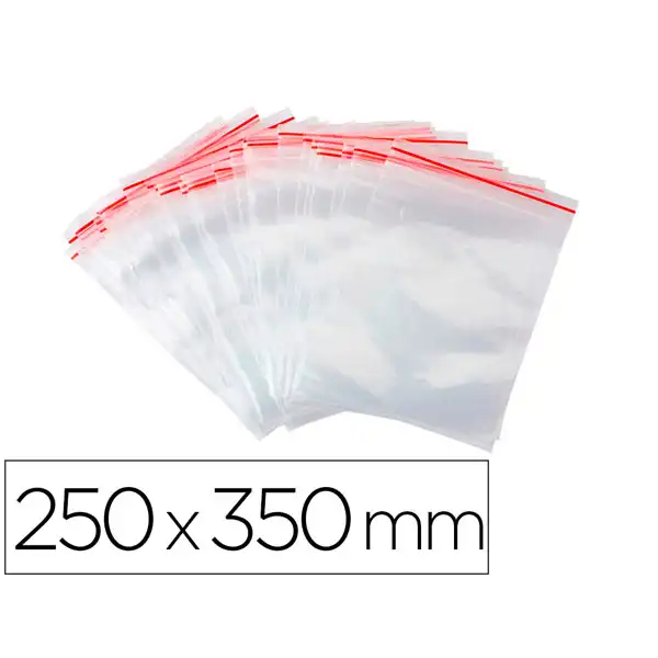 BOLSA PLASTICO AUTOCIERRE Q-CONNECT 250X350 MM PAQ. DE 100 UDS KF11365 162884 BOLSA PLASTICO AUTOCIERRE Q-CONNECT 250X350 MM PAQ. DE 100 UDS KF11365 162884