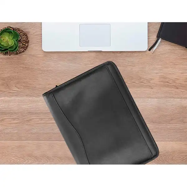 CARPETA PORTAFOLIOS A4 CREMALLERA CON BOLSA PARA MOVIL CALCULADORA TARJETERO NEGRO Q-CONNECT (163736) CARPETA PORTAFOLIOS A4 CREMALLERA CON BOLSA PARA MOVIL CALCULADORA TARJETERO NEGRO Q-CONNECT (163736)