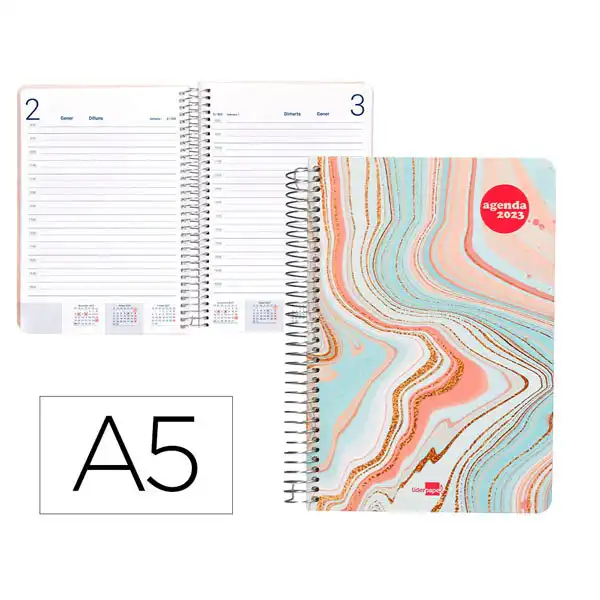 AGENDA ESPIRAL LIDERPAPEL SYROS 15X21CM DP 60GR CATALAN 163997 AGENDA ESPIRAL LIDERPAPEL SYROS 15X21CM DP 60GR CATALAN 163997