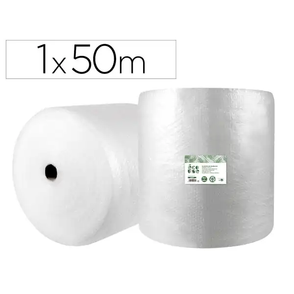 PLASTICO BURBUJA LIDERPAPEL ECOUSE 1X50M 30% DE PLASTICO RECICLADO BU25 166168 PLASTICO BURBUJA LIDERPAPEL ECOUSE 1X50M 30% DE PLASTICO RECICLADO BU25 166168