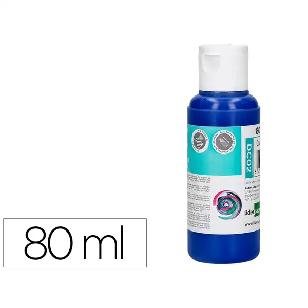 PINTURA ACRILICA LIDERPAPEL BOTE DE 80 ML AZUL ULTRAMAR DC02 166296 PINTURA ACRILICA LIDERPAPEL BOTE DE 80 ML AZUL ULTRAMAR DC02 166296