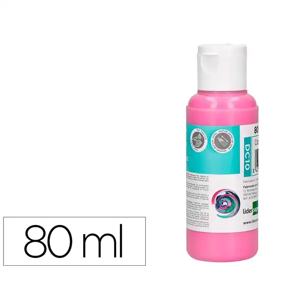 PINTURA ACRILICA LIDERPAPEL BOTE DE 80 ML ROSA DC10 166304 PINTURA ACRILICA LIDERPAPEL BOTE DE 80 ML ROSA DC10 166304