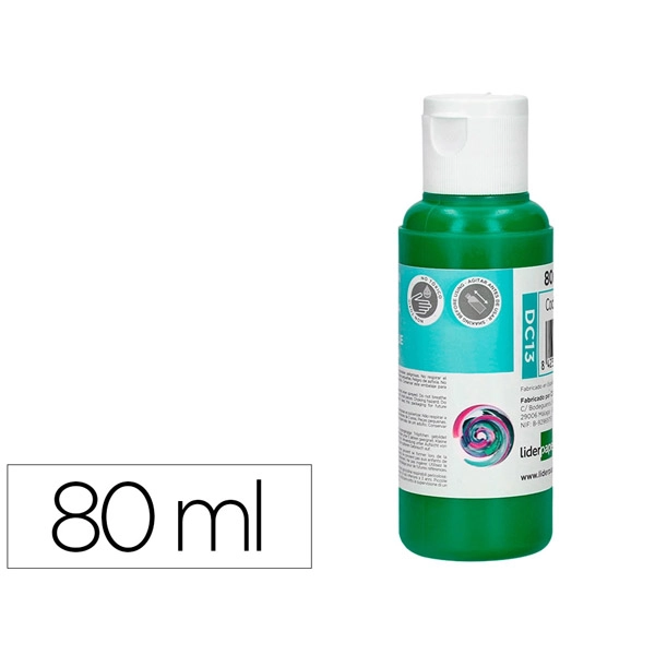 PINTURA ACRILICA LIDERPAPEL BOTE DE 80 ML VERDE OSCURO DC13 166307 PINTURA ACRILICA LIDERPAPEL BOTE DE 80 ML VERDE OSCURO DC13 166307