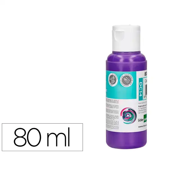 PINTURA ACRILICA LIDERPAPEL BOTE DE 80 ML VIOLETA DC14 166308 PINTURA ACRILICA LIDERPAPEL BOTE DE 80 ML VIOLETA DC14 166308