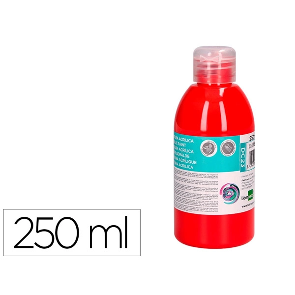 PINTURA ACRILICA LIDERPAPEL BOTE DE 250 ML ROJO DC23 166317 PINTURA ACRILICA LIDERPAPEL BOTE DE 250 ML ROJO DC23 166317
