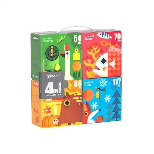 PUZLE MIDEER 4 EN 1 ESTACIONES 54/70/88/117 PIEZAS MD3166 167826 PUZLE MIDEER 4 EN 1 ESTACIONES 54/70/88/117 PIEZAS MD3166 167826
