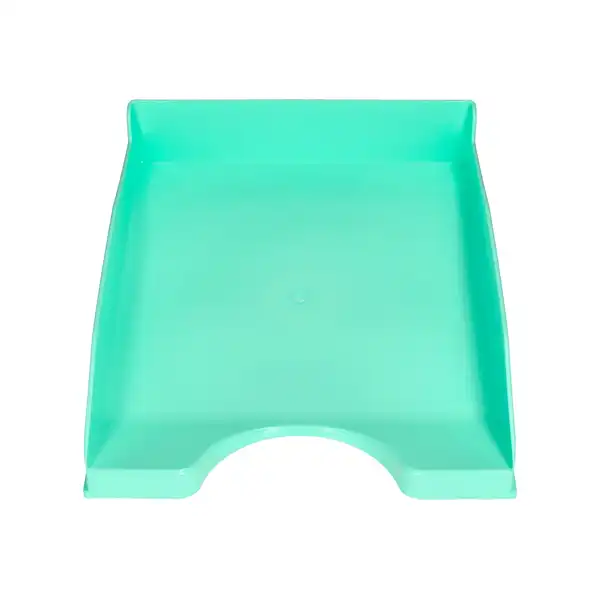 BANDEJA SOBREMESA PLASTICO Q-CONNECT VERDE MENTA OPACO 240X70X340MM KF17159 169173