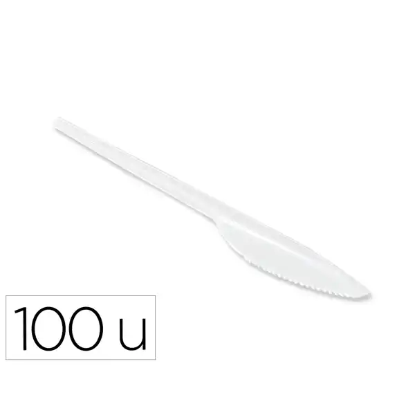 CUCHILLO DE PLASTICO BLANCO REUTILIZABLE PAQ. DE 100 UDS 10070129 169236 CUCHILLO DE PLASTICO BLANCO REUTILIZABLE PAQ. DE 100 UDS 10070129 169236