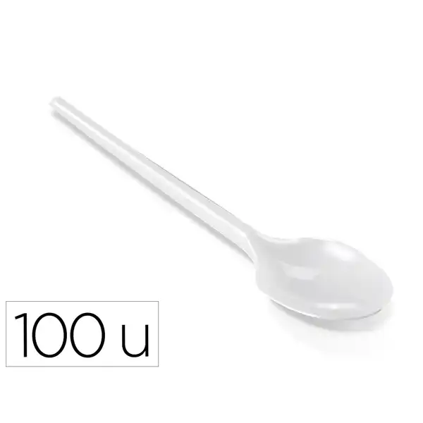 CUCHARILLA DE PLASTICO BLANCO REUTILIZABLE PAQ. DE 100 UDS 10070130 169237 CUCHARILLA DE PLASTICO BLANCO REUTILIZABLE PAQ. DE 100 UDS 10070130 169237