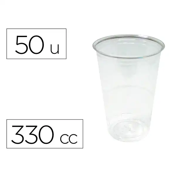 VASO DE PLASTICO TRANSPARENTE 330 CC PAQ. DE 50 UDS 10350222 169239 VASO DE PLASTICO TRANSPARENTE 330 CC PAQ. DE 50 UDS 10350222 169239
